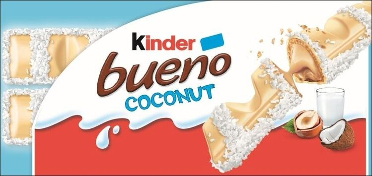 Paraqitja e markës KINDER BUENO COCONUT