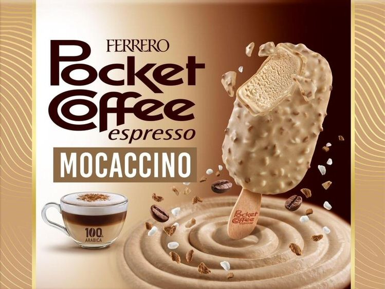 Paraqitja e markës FERRERO Pocket Coffee espresso MOCACCINO 100% ARABICA