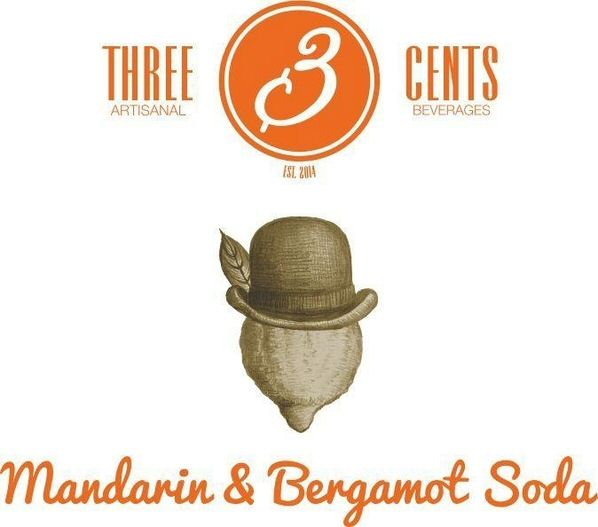 Paraqitja e markës 3 THREE CENTS ARTISANAL BEVERAGES EST. 2014 Mandarin & Bergamot Soda
