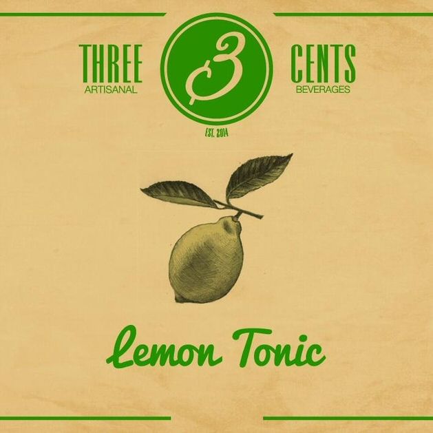 Paraqitja e markës 3 THREE CENTS ARTISANAL BEVERAGES EST. 2014 lemon Tonic