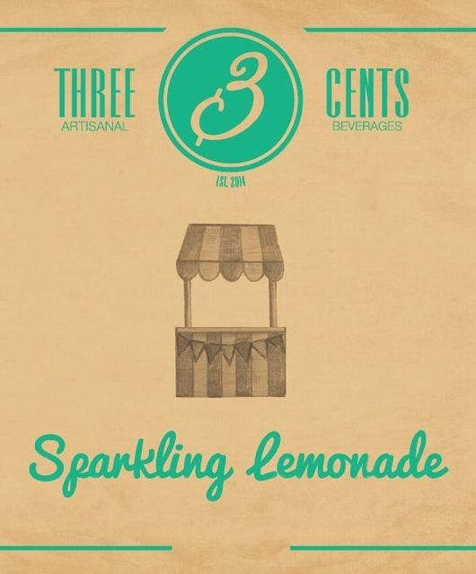 Paraqitja e markës 3 THREE CENTS ARTISANAL BEVERAGES EST. 2014 Sparkling lemonade