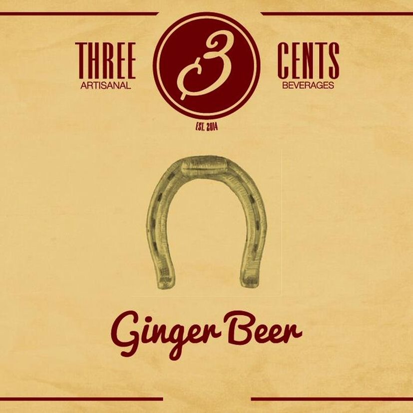 Paraqitja e markës 3 THREE CENTS ARTISANAL BEVERAGES EST. 2014 Ginger Beer