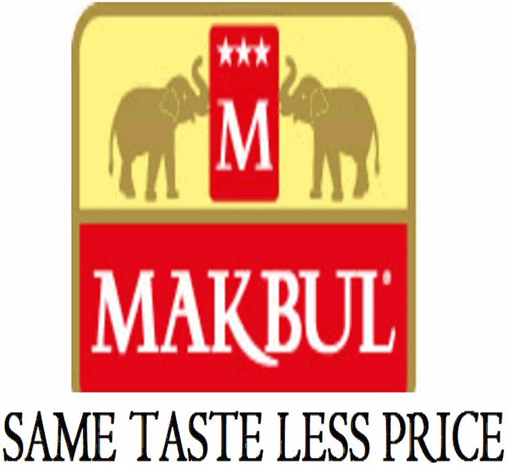 Paraqitja e markës MAKBUL SAME TASTE LESS PRICE