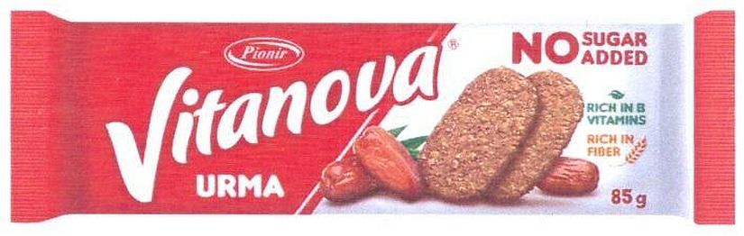 Paraqitja e markës Pionir Vitanova URMA NO SUGAR ADDED