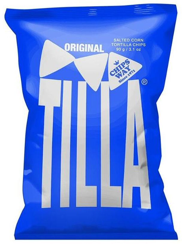 Paraqitja e markës TILLA ORIGINAL CHIPS WAY Since 1971 SALTED CORN TORTILLA CHIPS