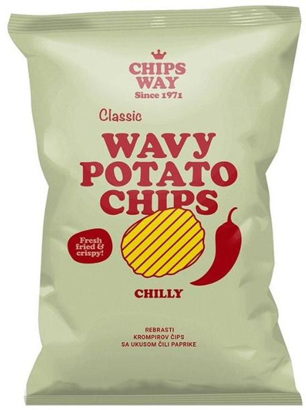 Paraqitja e markës CHIPS WAY Since 1971 WAVY POTATO CHIPS CHILLY