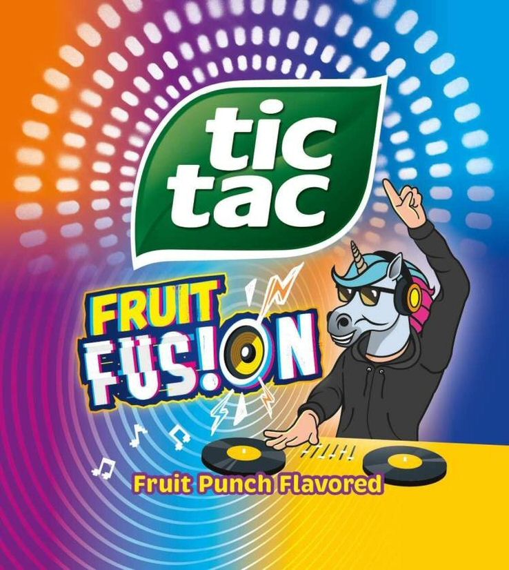 Paraqitja e markës tic tac FRUIT FUSION Fruit Punch Flavored