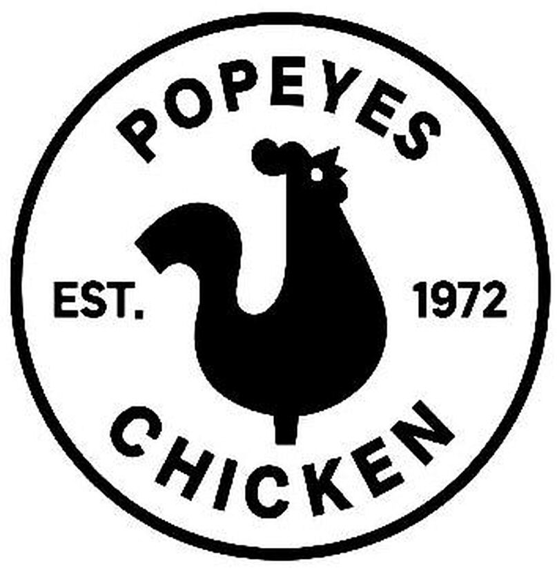 Paraqitja e markës POPEYES CHICKEN EST. 1972