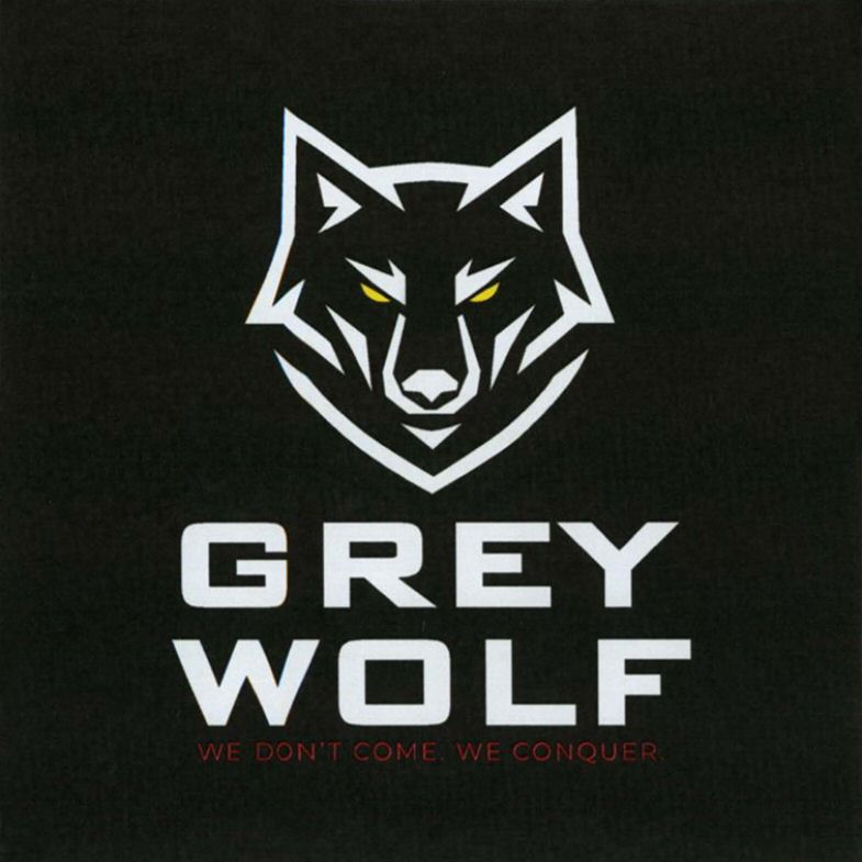 Paraqitja e markës GREY WOLF WE DON'T COME. WE CONQUER.