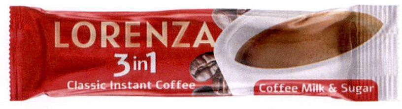 Paraqitja e markës LORENZA 3 in 1 Classic Instant Coffee