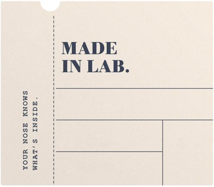 Paraqitja e markës YOUR NOSE KNOWS WHAT'S INSIDE. MADE IN LAB.