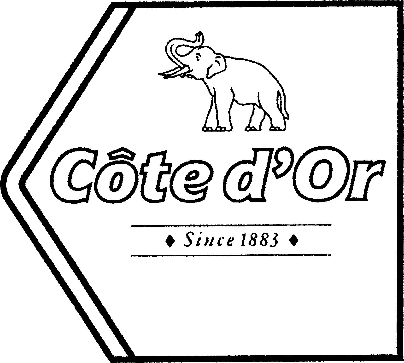 Paraqitja e markës Côte d'Or Since 1883