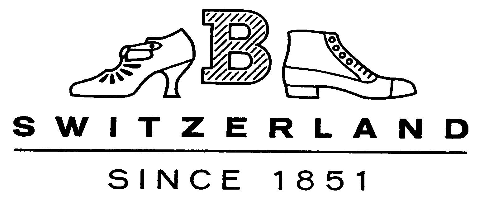 Paraqitja e markës B SWITZERLAND SINCE 1851
