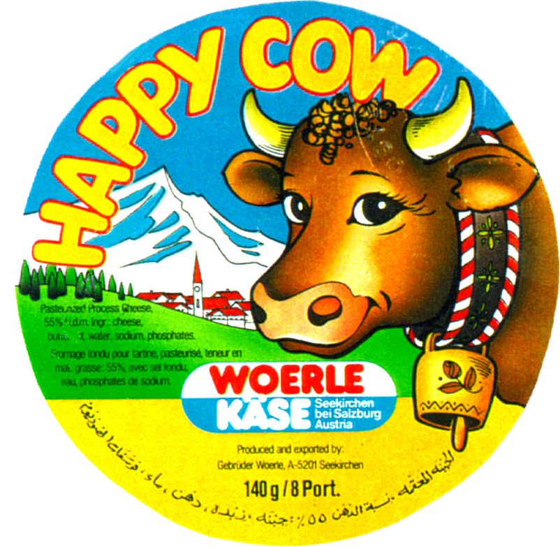 Paraqitja e markës HAPPY COW WOERLE KÄSE Seekirchen bei Salzburg