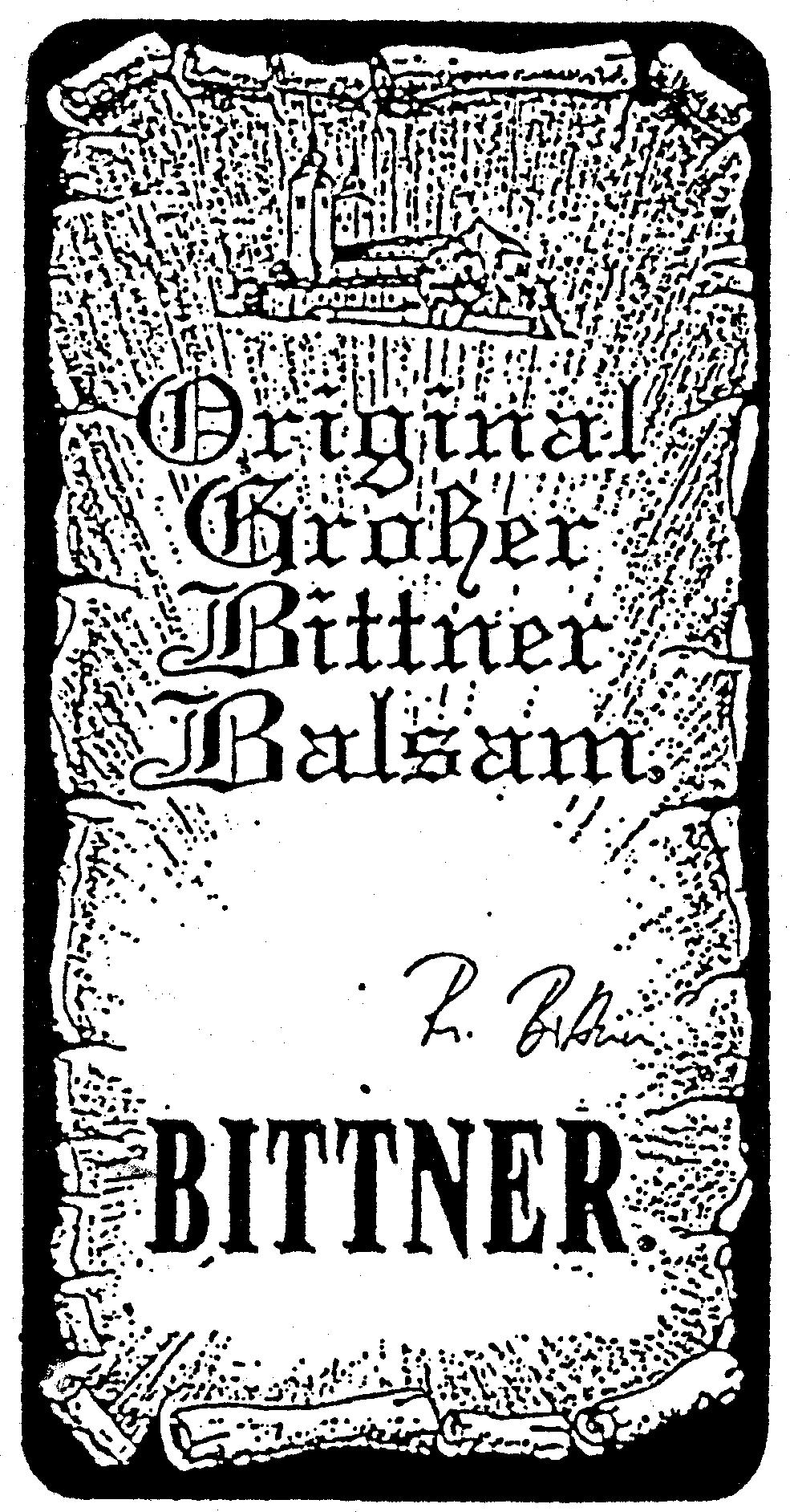 Paraqitja e markës Original Großer Bittner Balsam BITTNER.