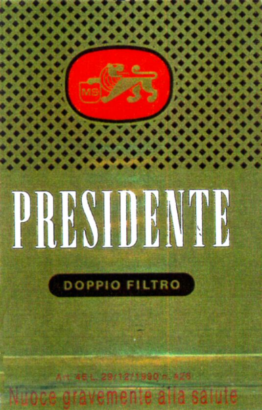 Paraqitja e markës PRESIDENTE DOPPIO FILTRO