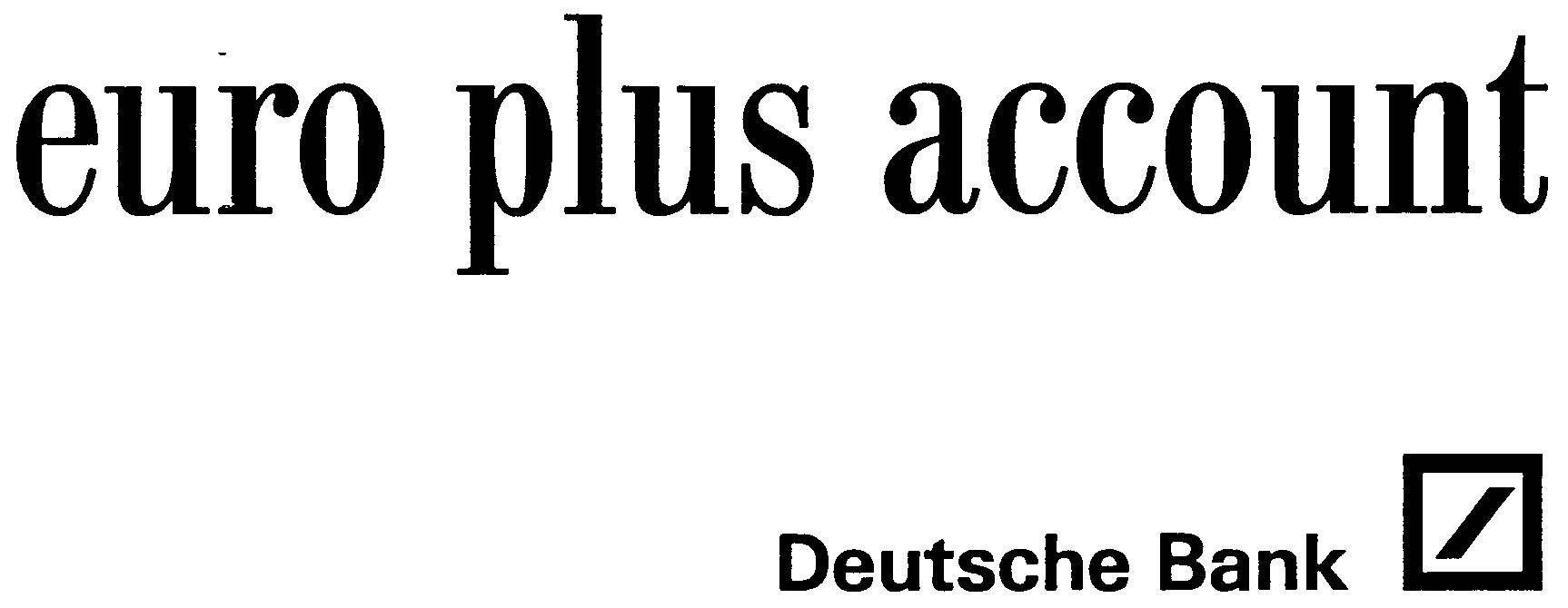 Paraqitja e markës euro plus account Deutsche Bank