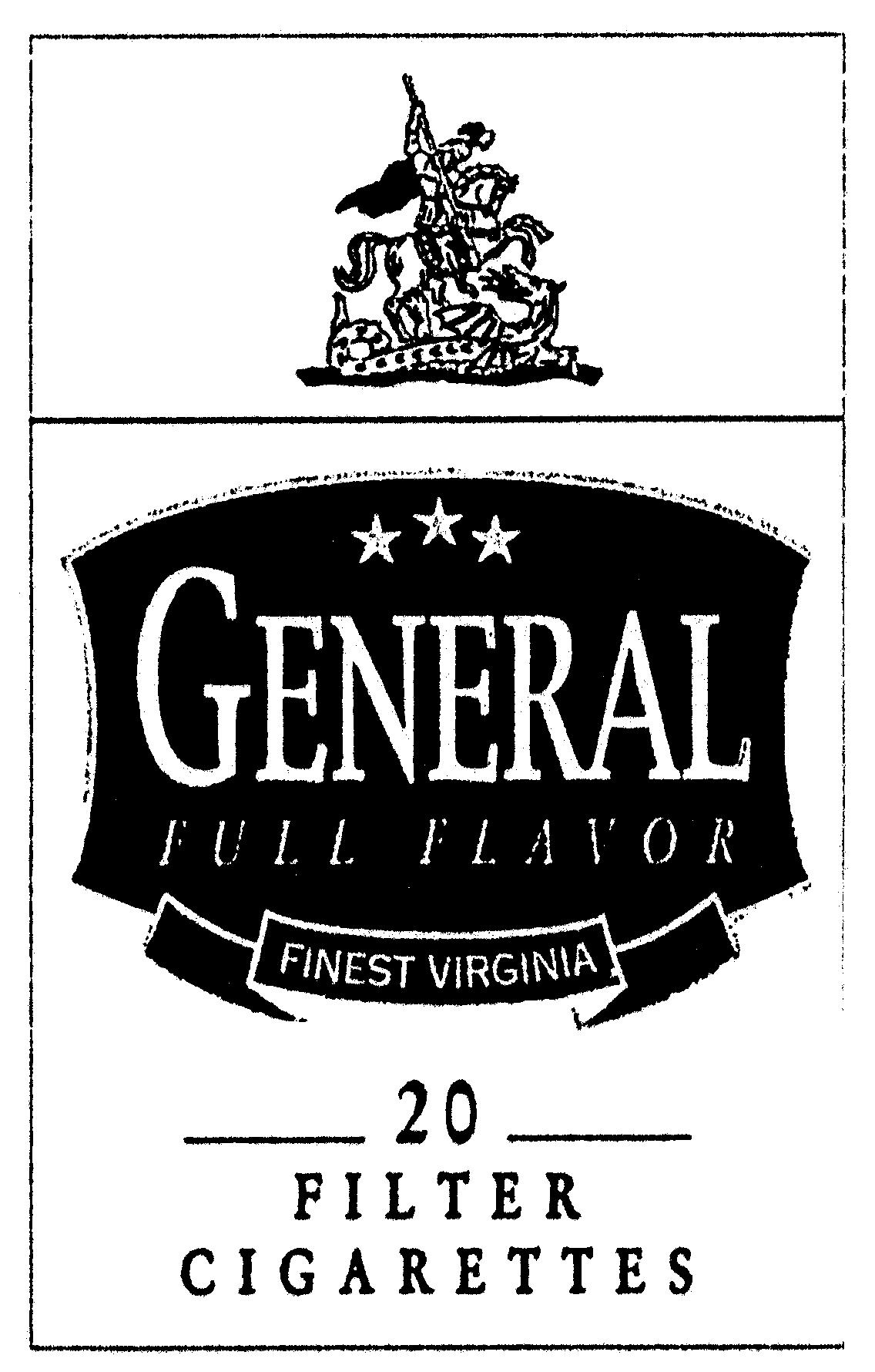 Paraqitja e markës GENERAL FULL FLAVOR FINEST VIRGINIA