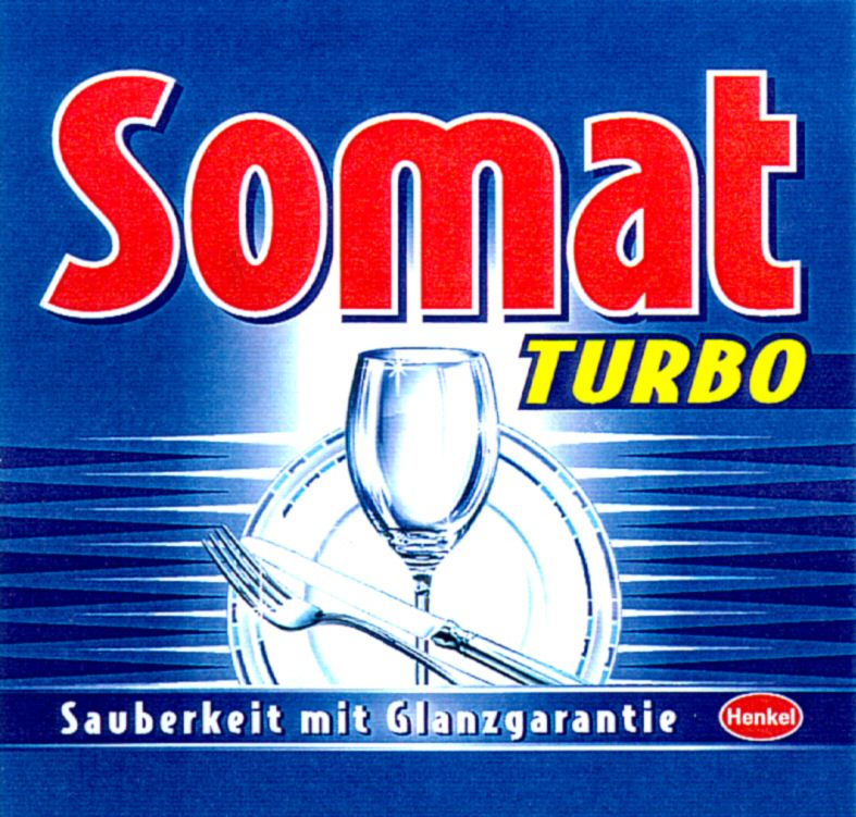 Paraqitja e markës Somat TURBO Sauberkeit mit Glanzgarantie Henkel
