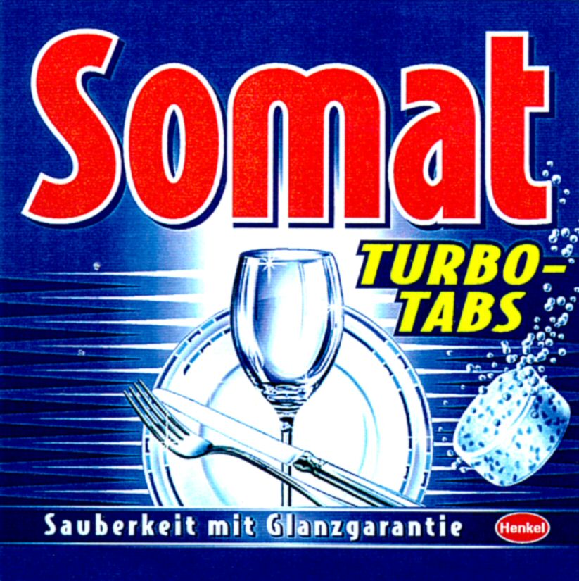 Paraqitja e markës Somat TURBO-TABS Sauberkeit mit Glanzgarantie Henkel