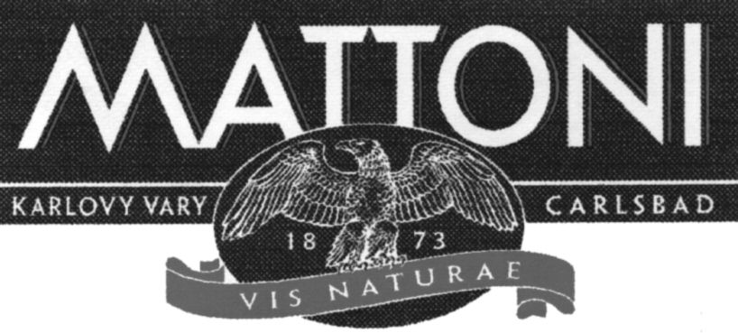 Paraqitja e markës MATTONI 1873 VIS NATURAE KARLOVY VARY CARLSBAD