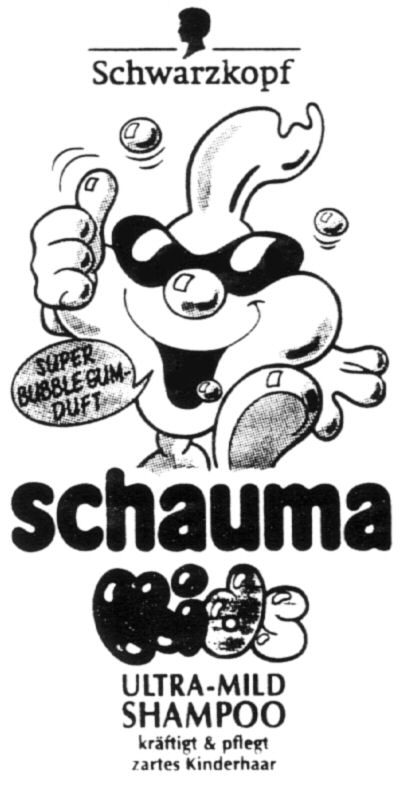 Paraqitja e markës Schwarzkopf schauma Kids ULTRA-MILD SHAMPOO SUPER BUBBLE GUM DUFT