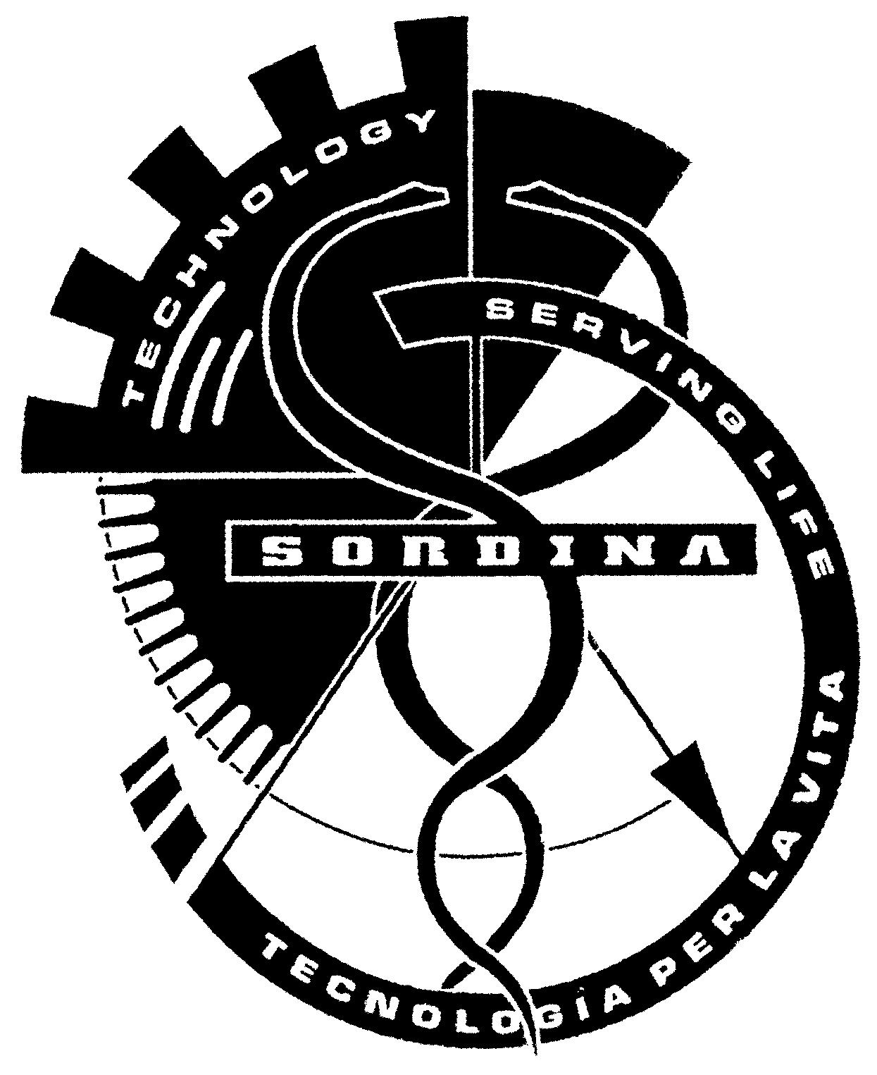 Paraqitja e markës SORDINA TECNOLOGIA PER LA VITA SERVING LIFE TECHNOLOGY