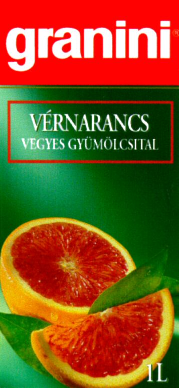 Paraqitja e markës Granini VERNARANCS VEGYES GYUMOLCSITAL