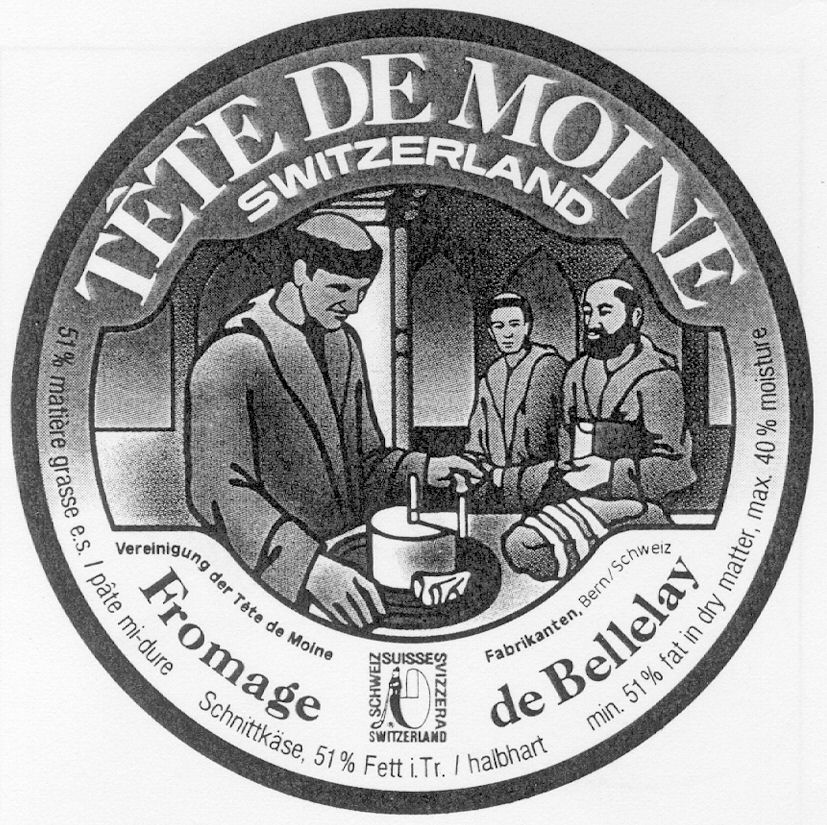 Paraqitja e markës TETE DE MOINE SWITZERLAND Fromage de Bellelay