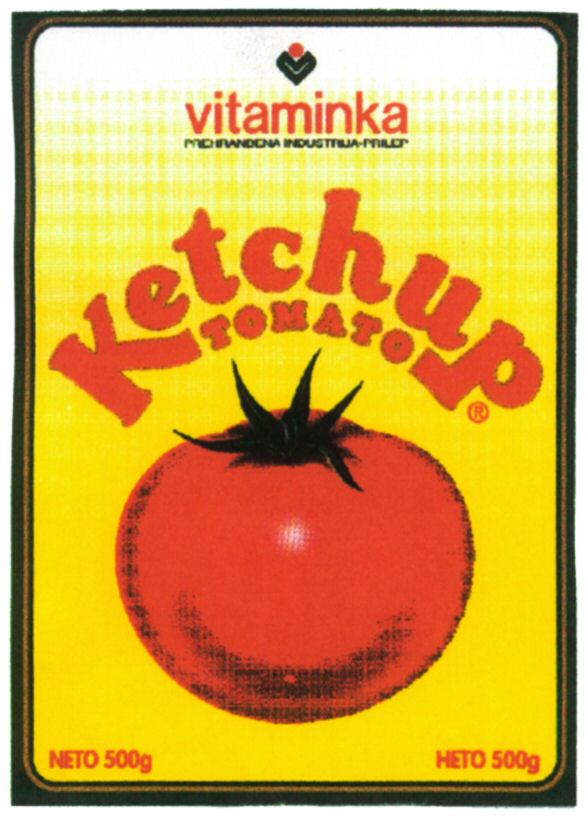 Paraqitja e markës vitaminka Ketchup TOMATO