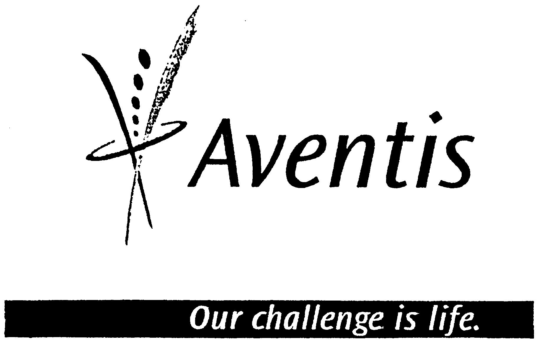Paraqitja e markës Aventis Our challenge is life.