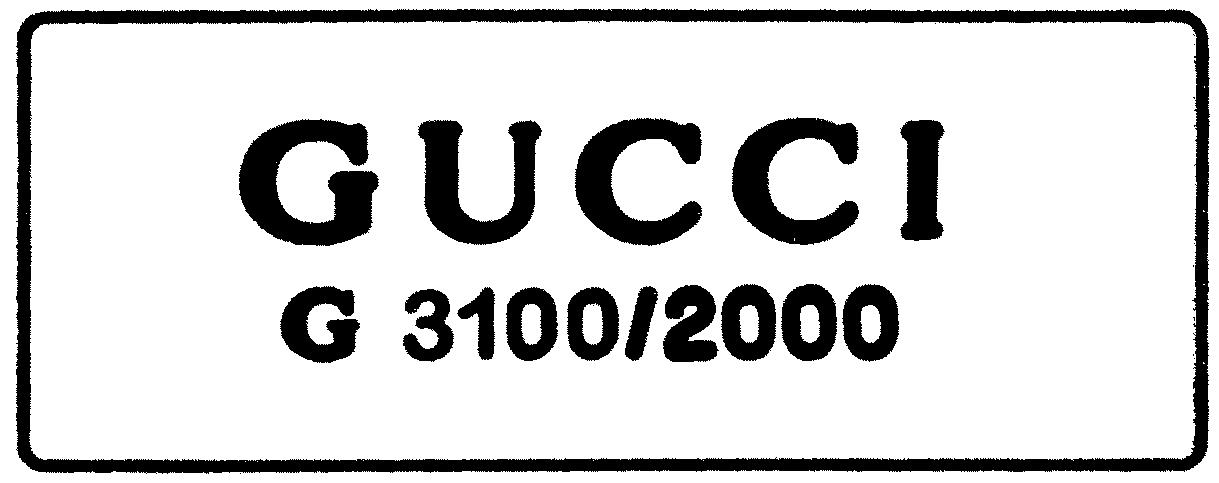 Paraqitja e markës GUCCI G 3100/2000