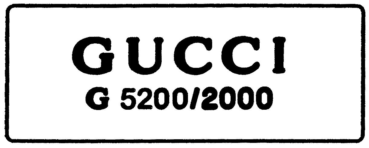 Paraqitja e markës GUCCI G 5200/2000