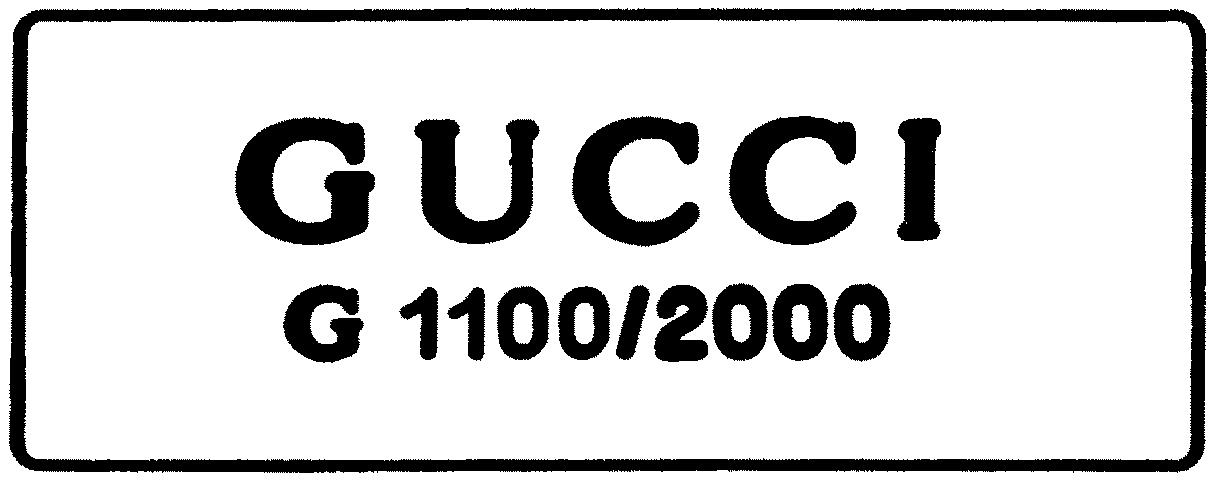 Paraqitja e markës GUCCI G 1100/2000
