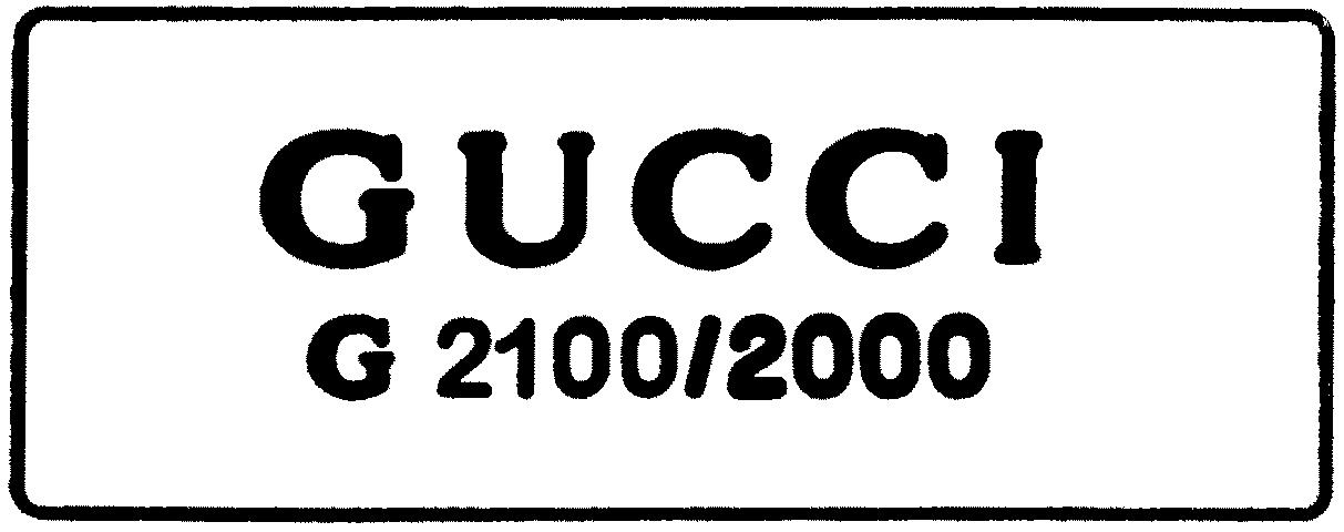 Paraqitja e markës GUCCI G 2100/2000