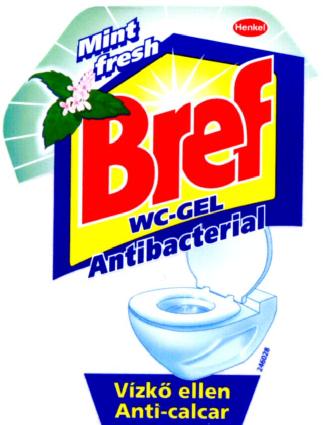 Paraqitja e markës Bref WC-GEL Antibacterial Mint fresh