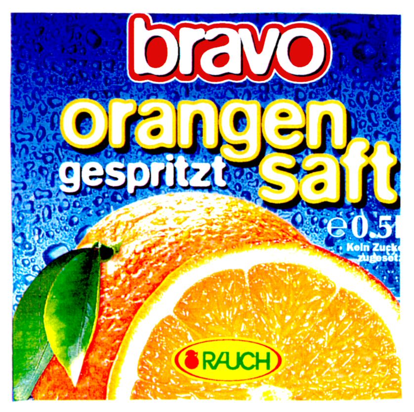 Paraqitja e markës bravo orangensaft RAUCH
