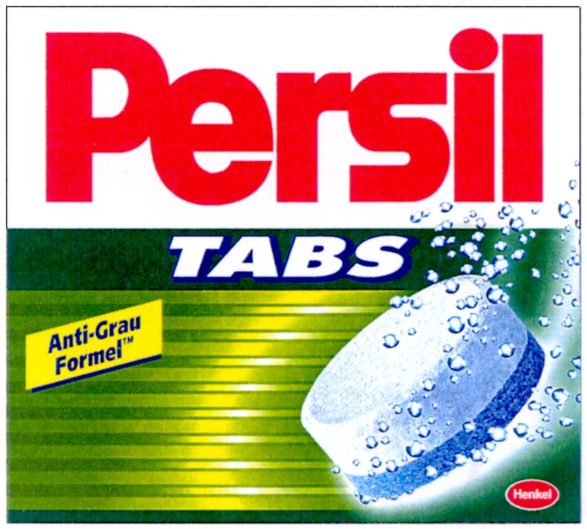 Paraqitja e markës Persil TABS Anti-Grau Formel
