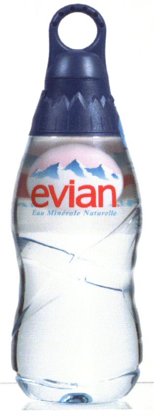 Paraqitja e markës evian Eau Minerale Naturelle