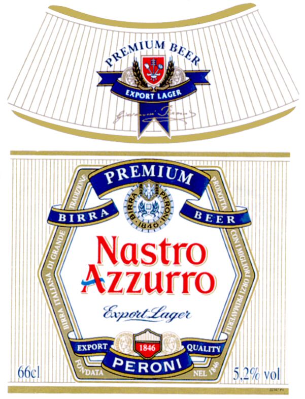 Paraqitja e markës PREMIUM BIRRA Nastro Azzurro PERONI