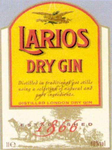 Paraqitja e markës LARIOS DRY GIN
