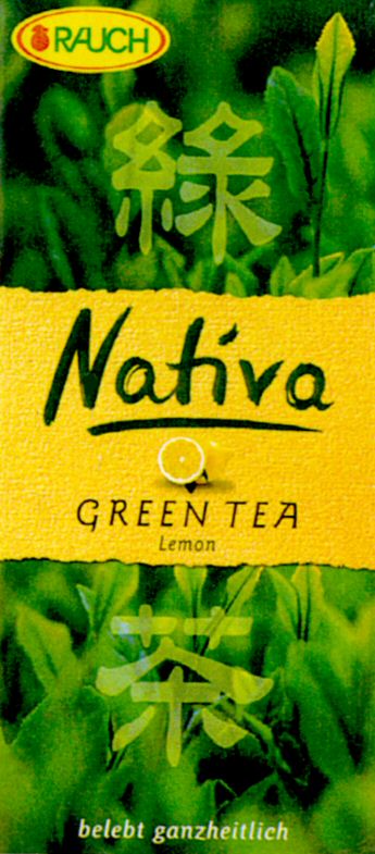 Paraqitja e markës RAUCH Nativa GREEN TEA Lemon