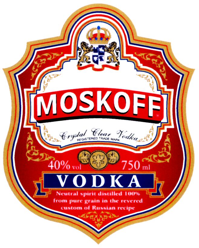 Paraqitja e markës MOSKOFF VODKA