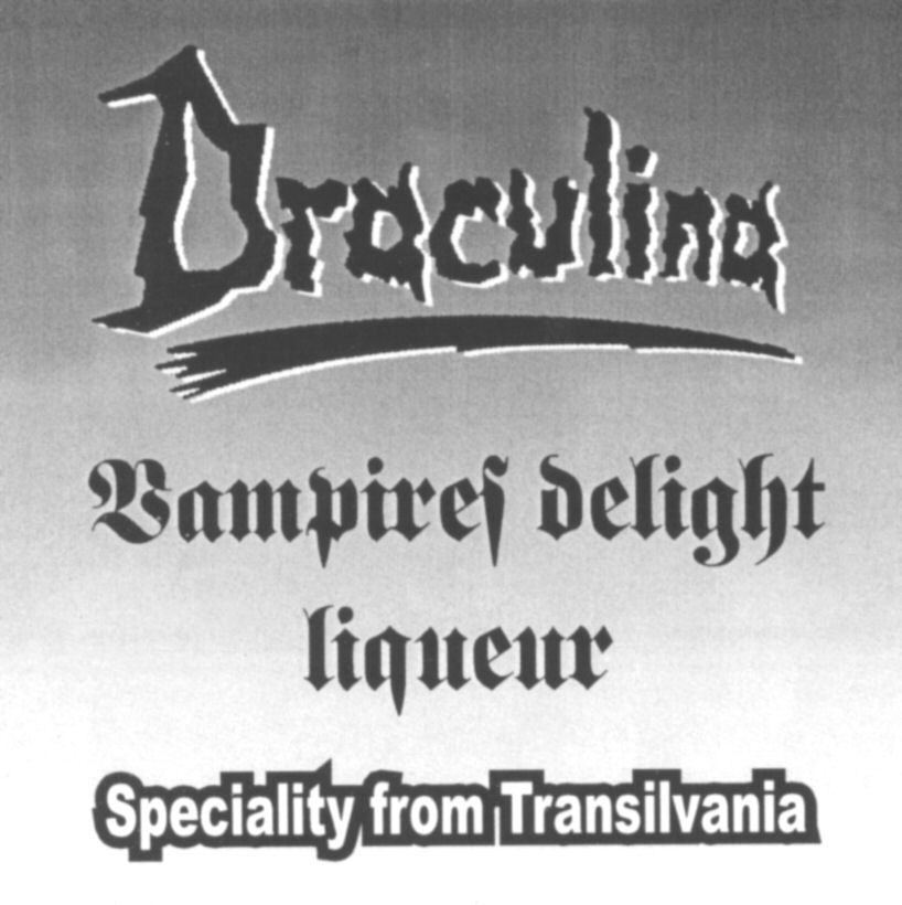 Paraqitja e markës Draculina Vampires Delight liqueur Speciality from Transilvania