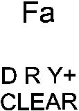 Paraqitja e markës Fa DRY+CLEAR