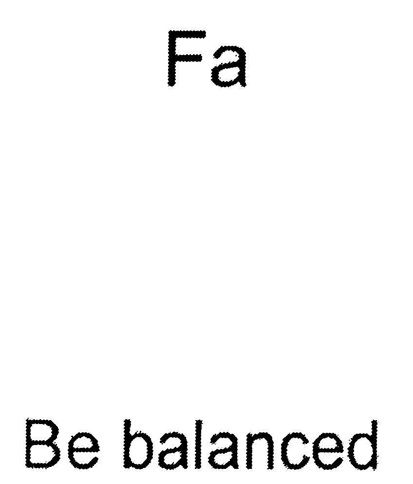 Paraqitja e markës Fa Be balanced