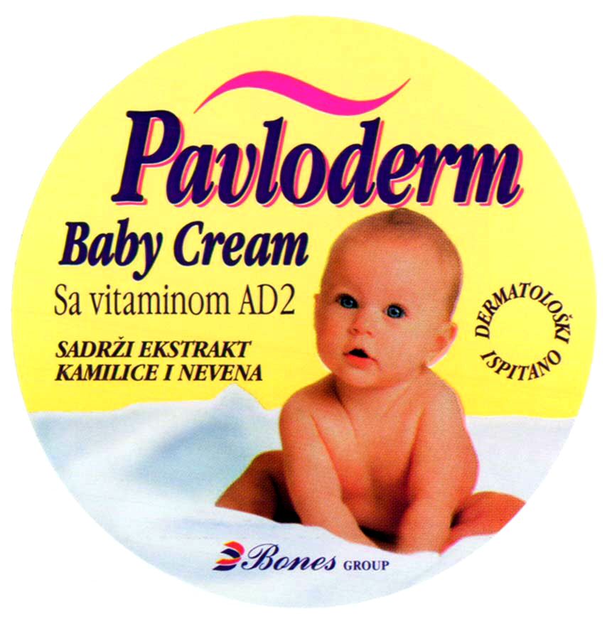 Paraqitja e markës Pavloderm Baby Cream Sa vitaminom AD2