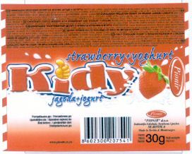 Paraqitja e markës Kidy strawberry+yoghurt jagoda+jogurt