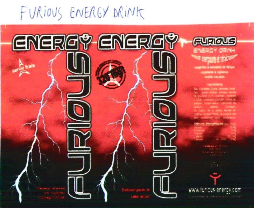 Paraqitja e markës FURIOUS ENERGY DRINK