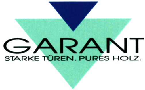 Paraqitja e markës GARANT STARKE TUREN. PURES HOLZ.